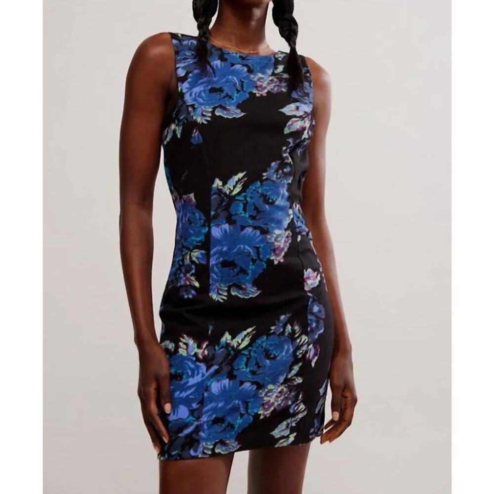 NWT ​Free People Mayberry Mini Dress in Black Combo Floral Cottagecore Size S